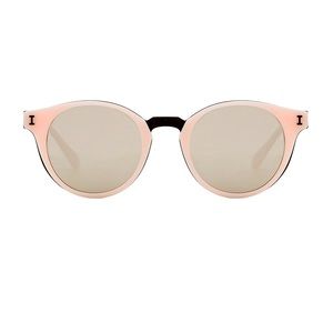 Illesteva Amalfi Sunglasses | Pink With Silver Flat Mirrored Lenses